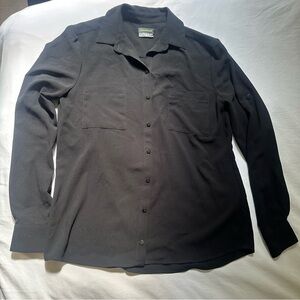 Longchamp black button down shirt
